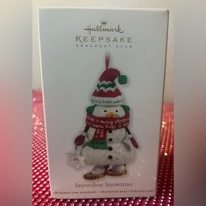 Snowshoe Snowman 2011 Hallmark Keepsake Ornament KOC Debut Event